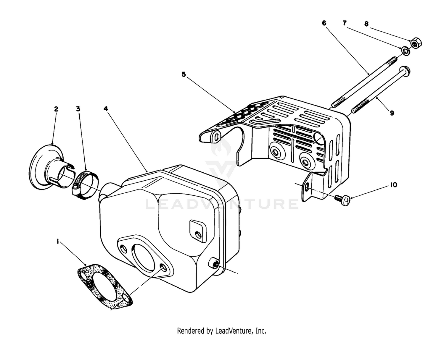 Muffler Assembly (model No. 47pp3-6)
