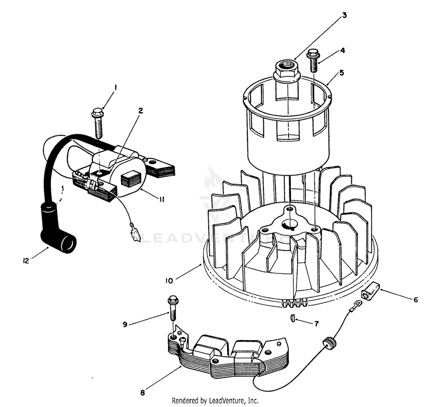 Magneto  Flywheel Assembly (engine Model No. Vml0-3)