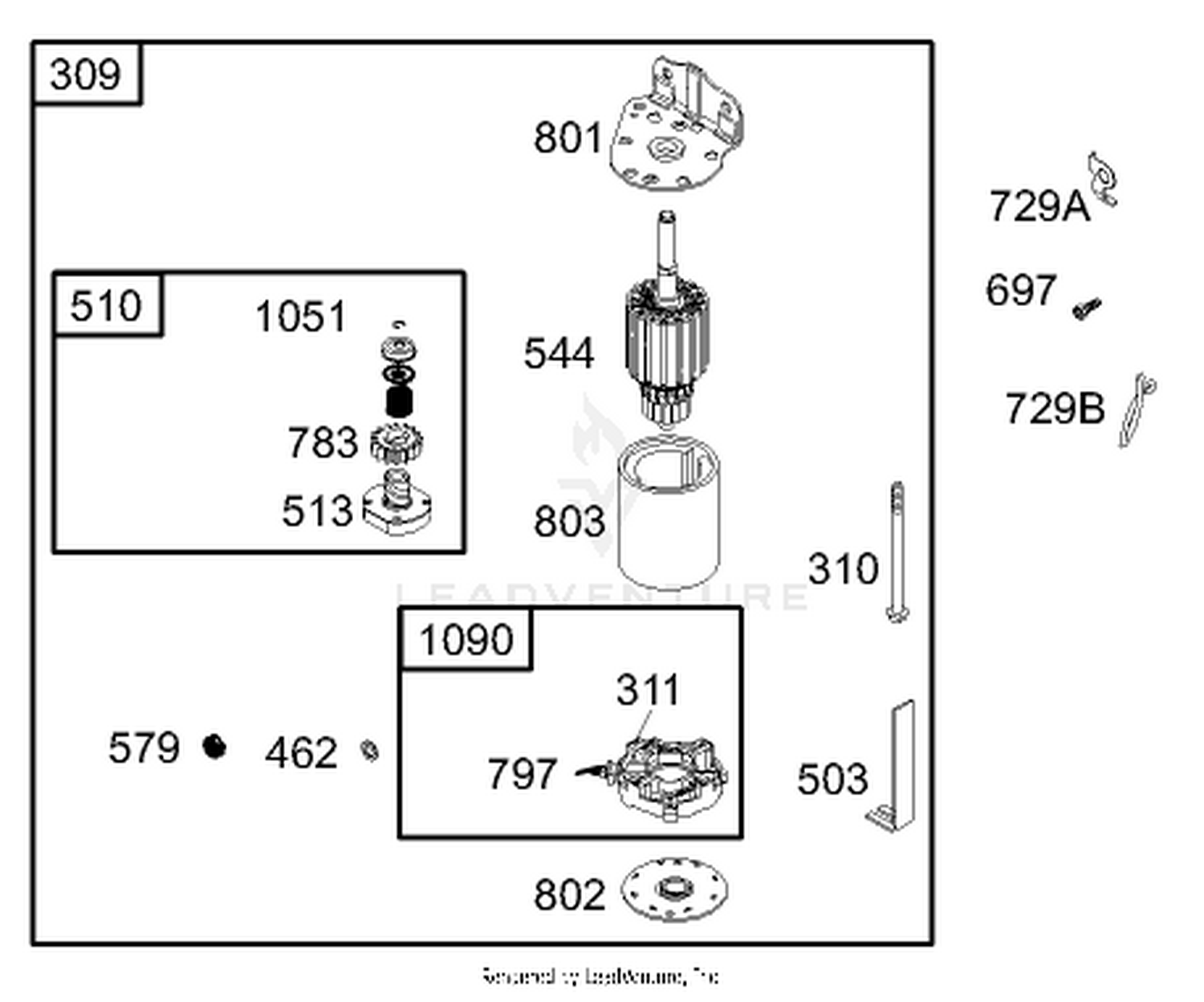 Starter Assembly  Briggs and Stratton 31G777-0121-E1