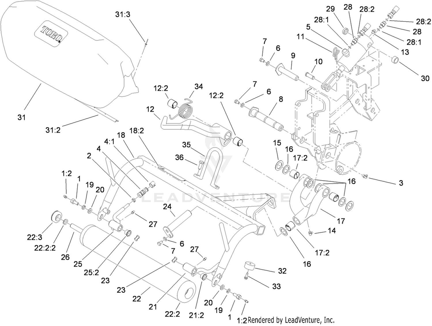 Right Hand Pull Frame Assembly