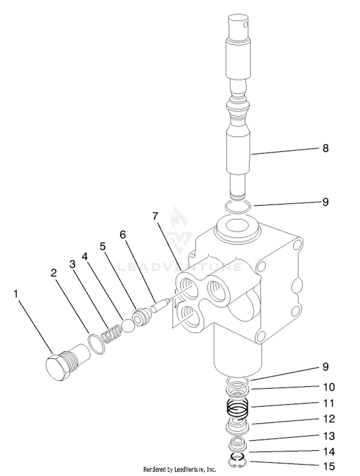Hydraulic Lift Valve Asm No. 43-1710