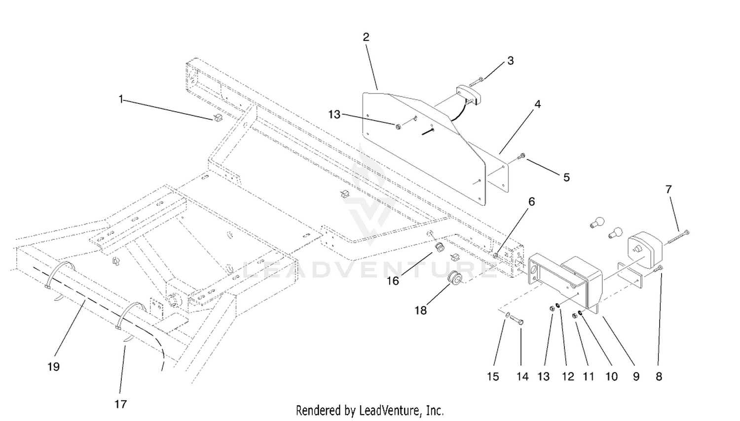 Light Installation Assembly - Rear