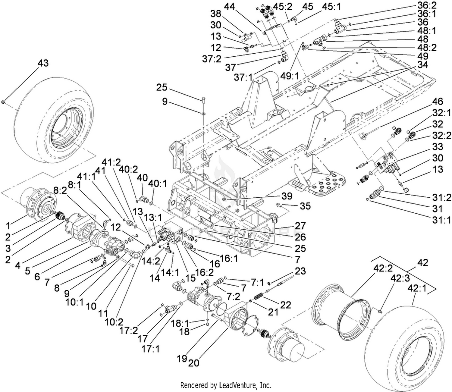 Planetary, Brake and Wheel Assembly