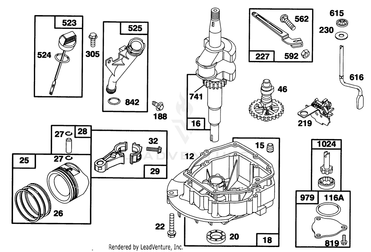 Engine Gts 150 Model 97772-0118-02 Model 97772-0318-A2