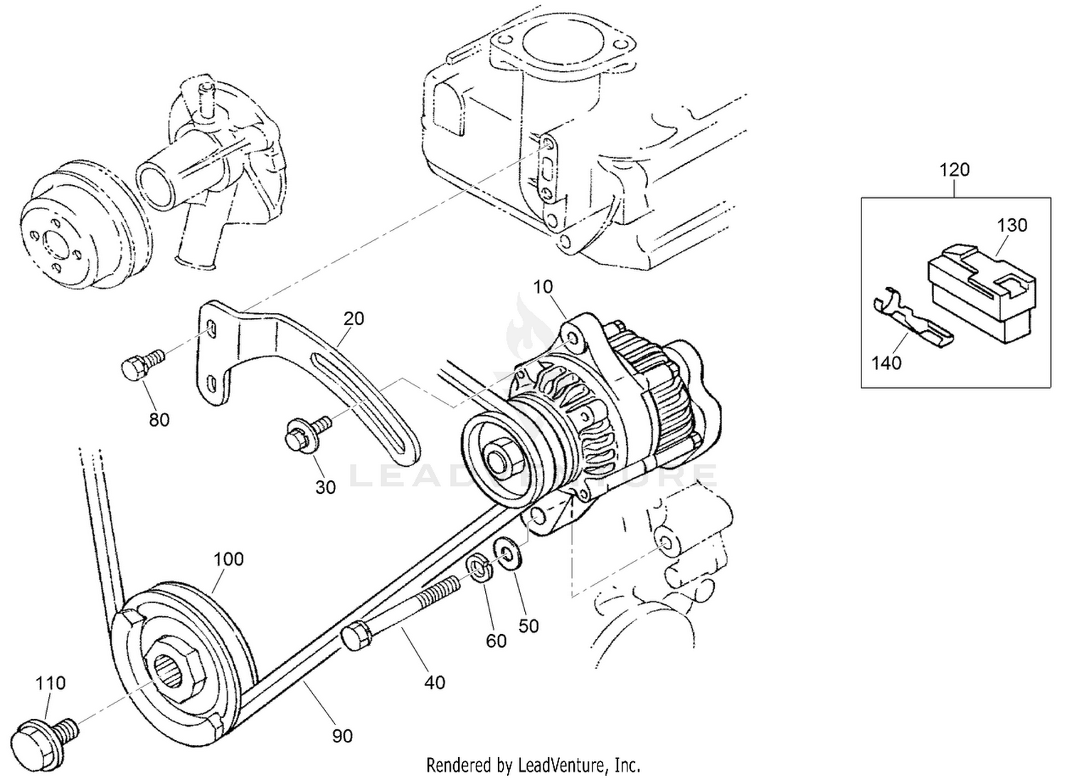 Alternator and Pulley Assembly