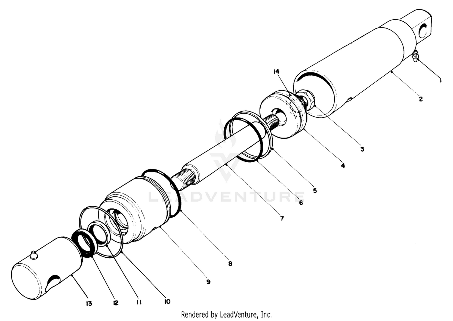 Hydraulic Cylinder Assembly No. 21-0390