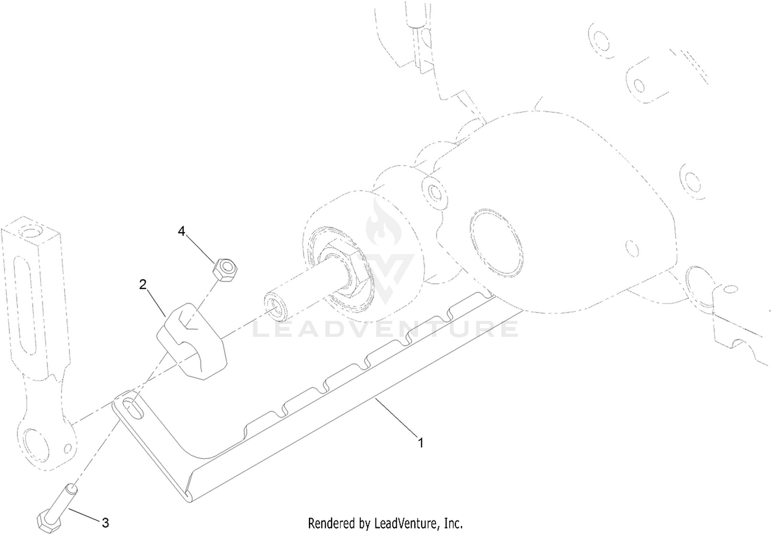 21 Inch Wide Front Scraper Assembly No. 125-3504