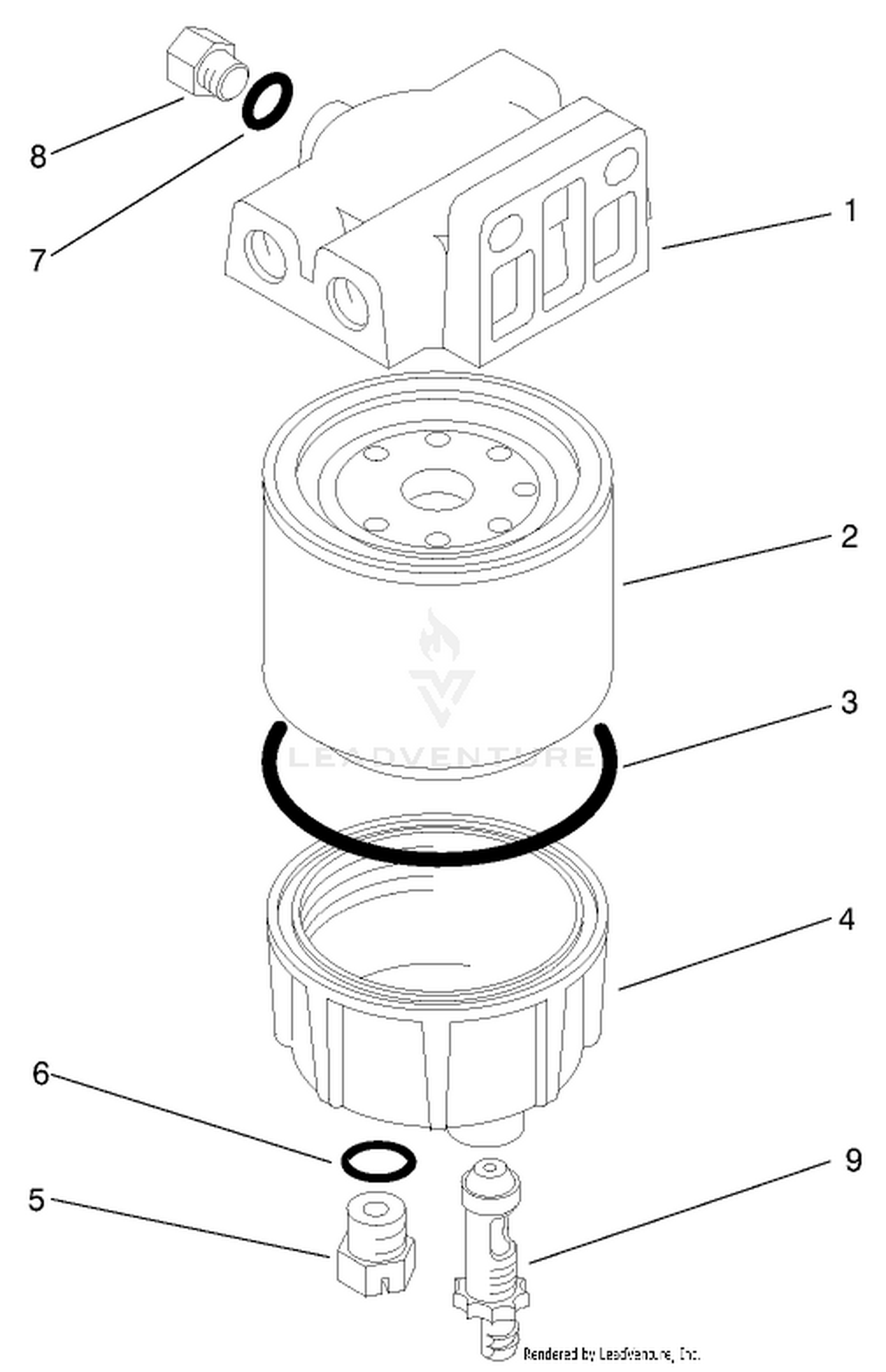 Water / Fuel Filter Assembly No. 98-9305