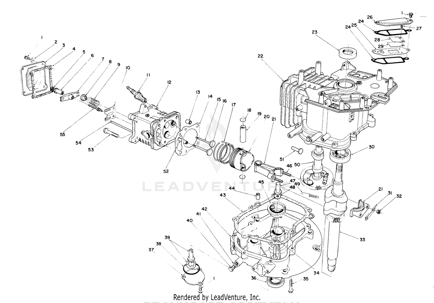 Crankcase Assembly (continued)(engine Model No. Vmk9-2)