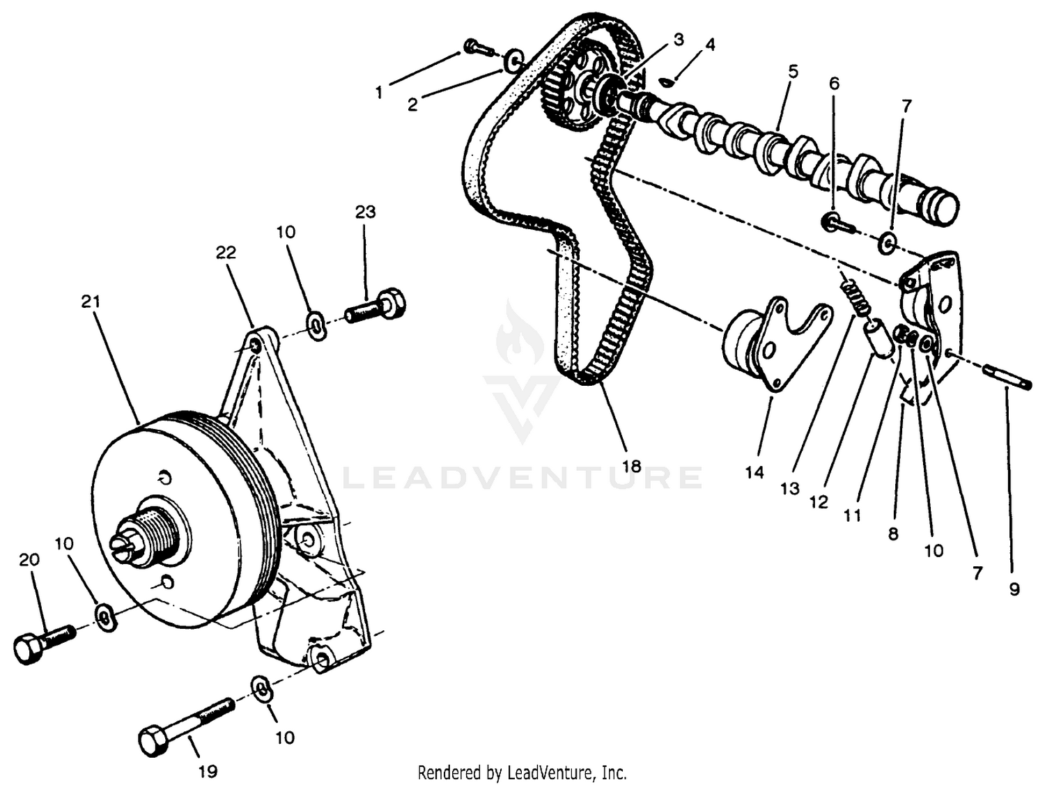 Camshaft  Fan Support Assembly