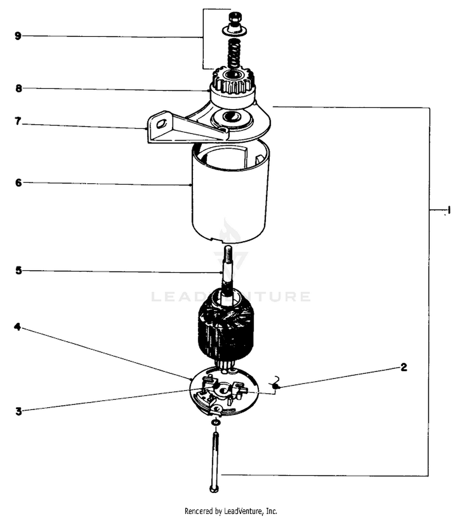 Starter Motor And Pinion