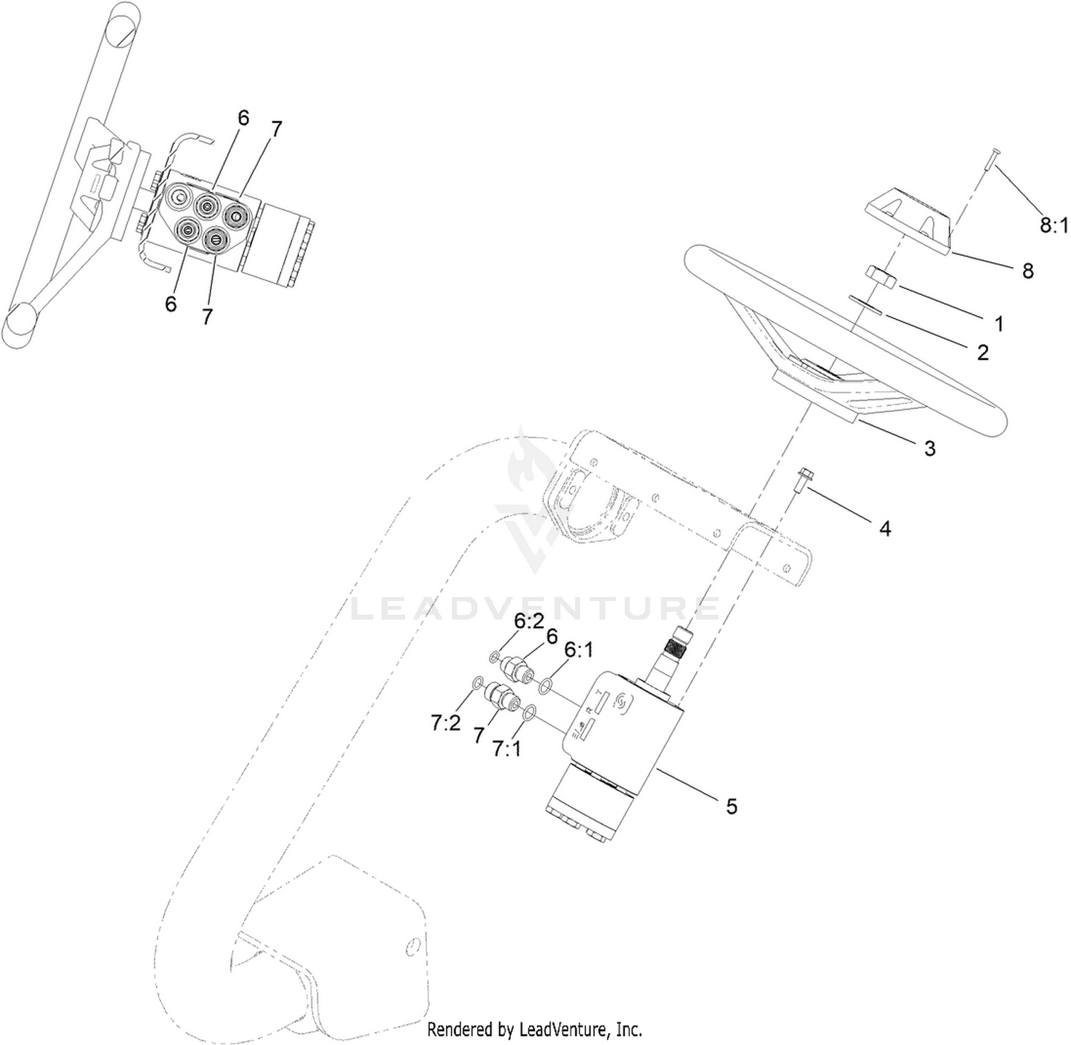 Steering Wheel and Valve Assembly