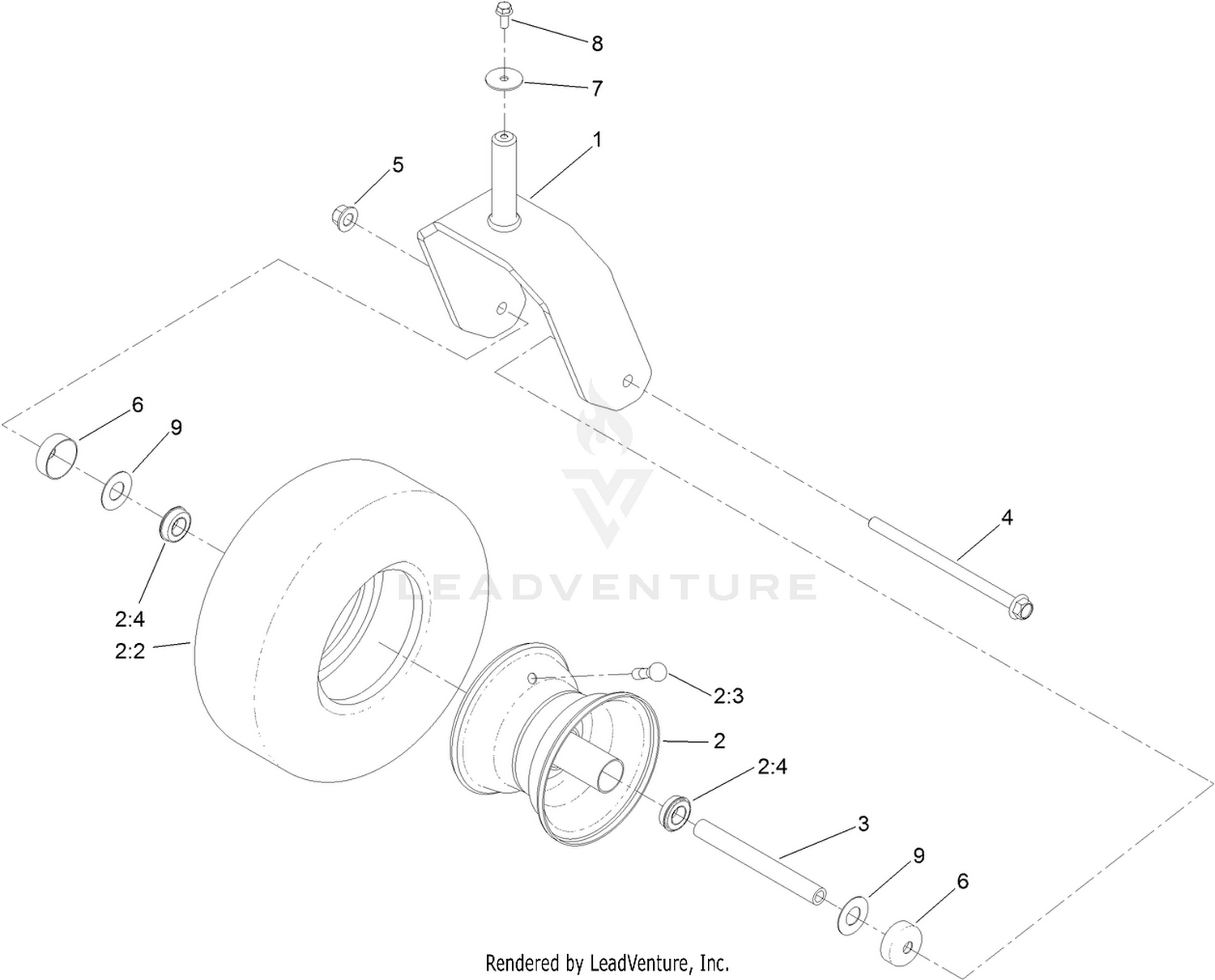 Caster Fork Assembly