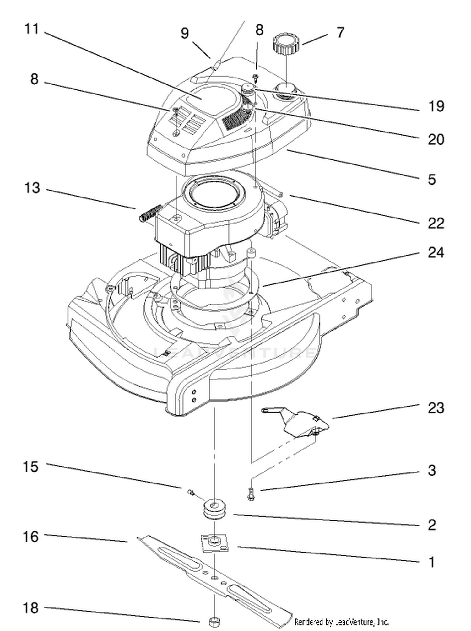 Engine And Blade Assembly