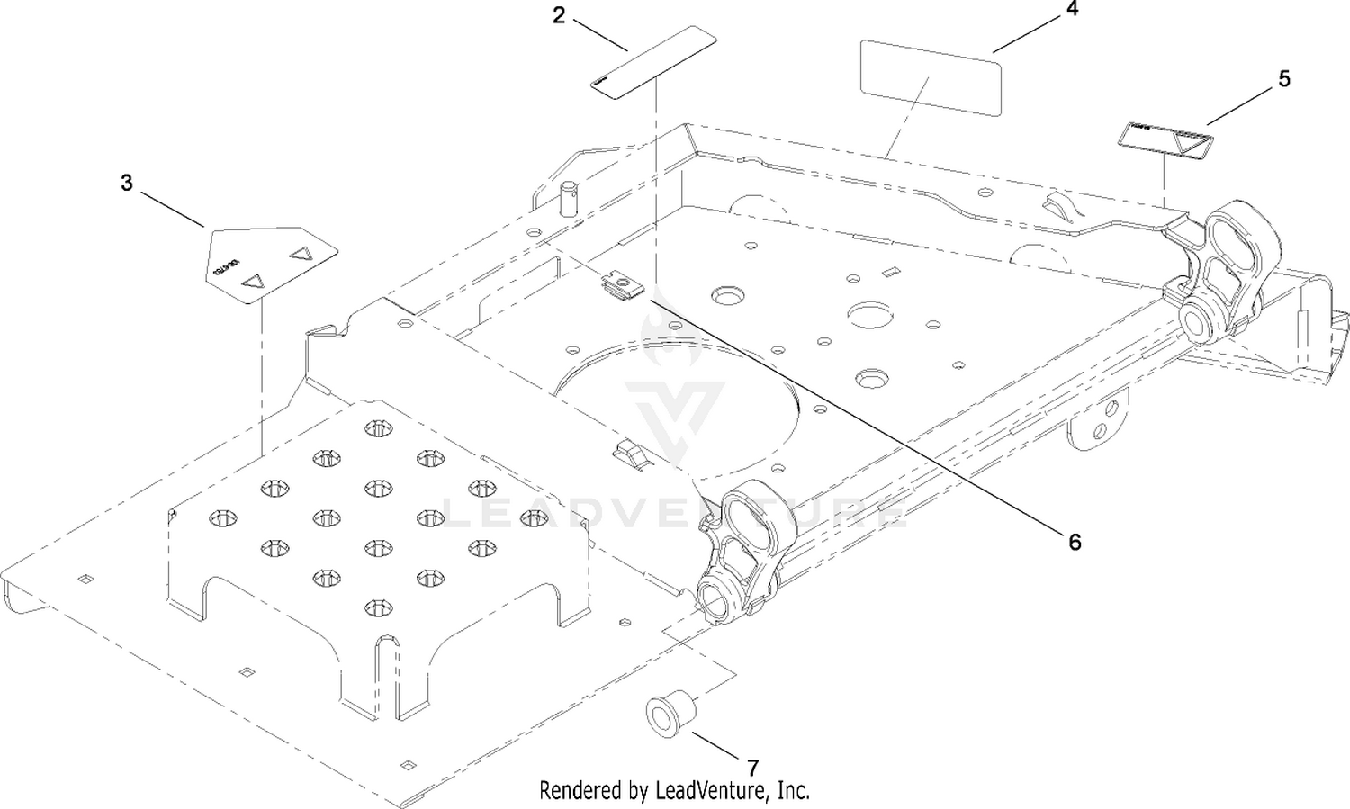 Left Front Deck and Decal Assembly No. 110-5917