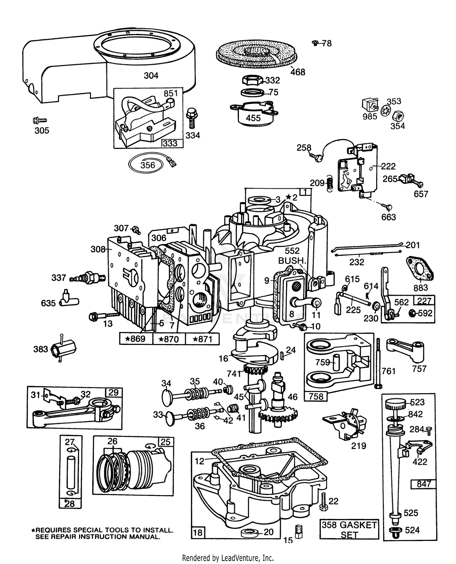 Engine Briggs  Stratton Model 253707-0157-01 (continued)