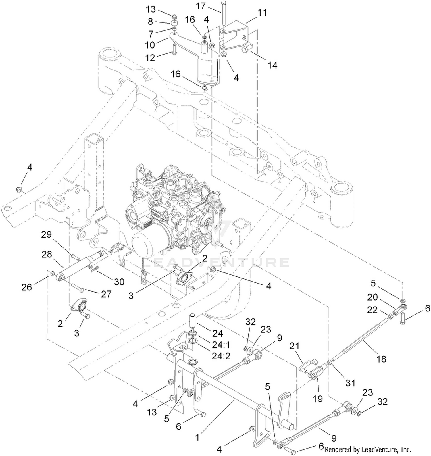 Traction Pump Linkage Assembly