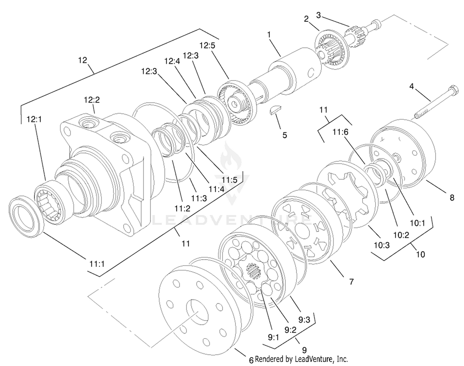 Hydraulic Motor Assembly No. 95-8693