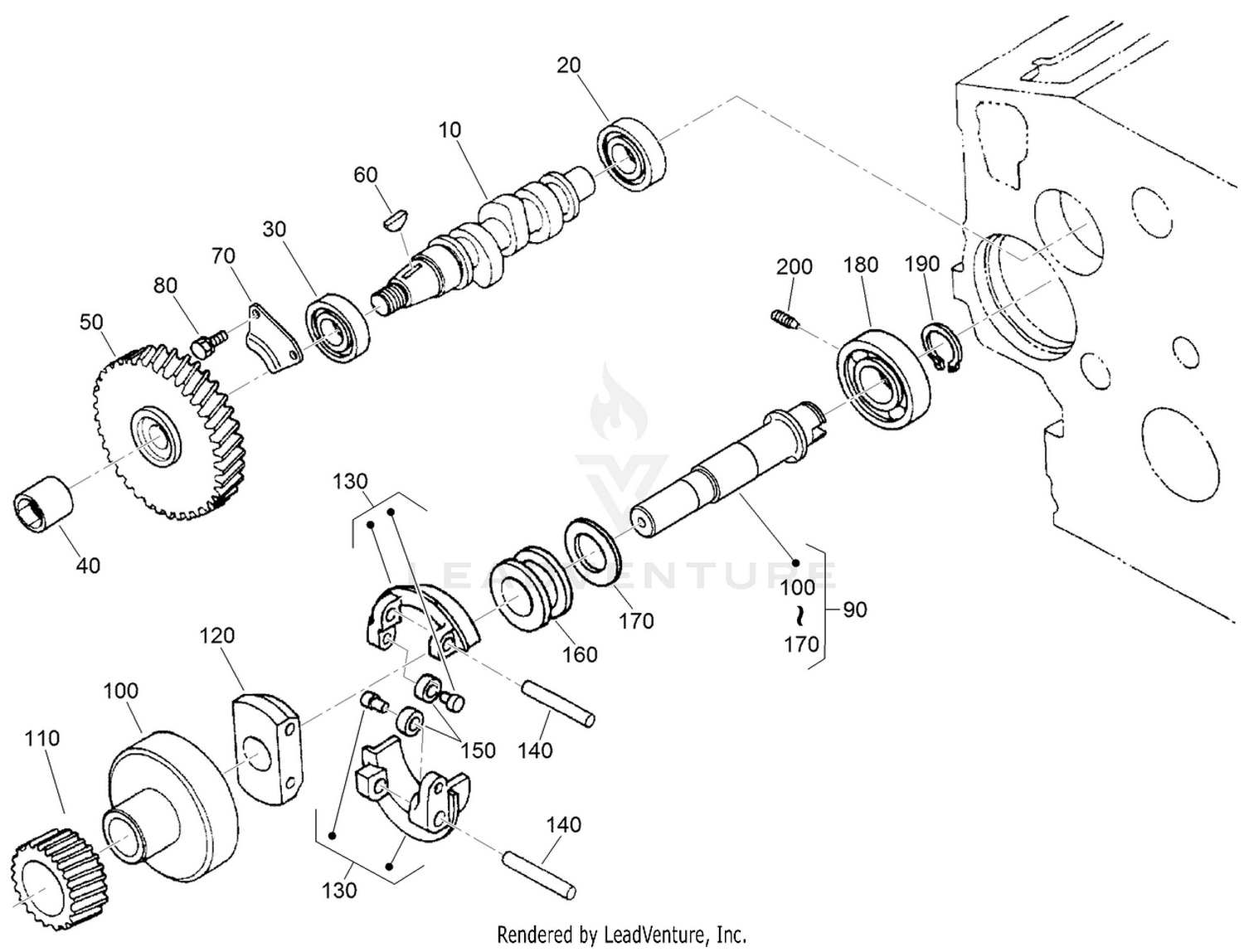 Fuel Camshaft and Governor Shaft Assembly