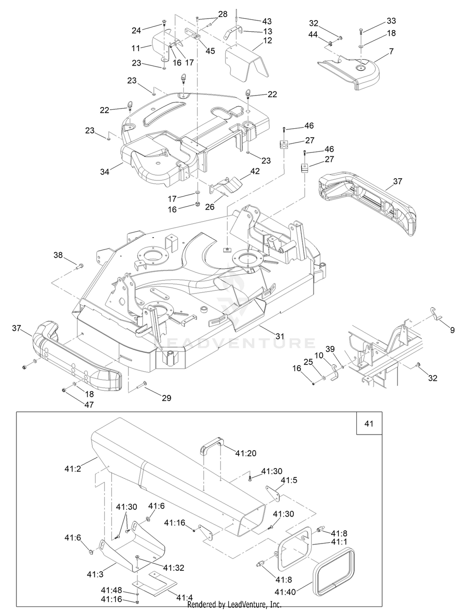 Grass Conveyor Hood Assembly