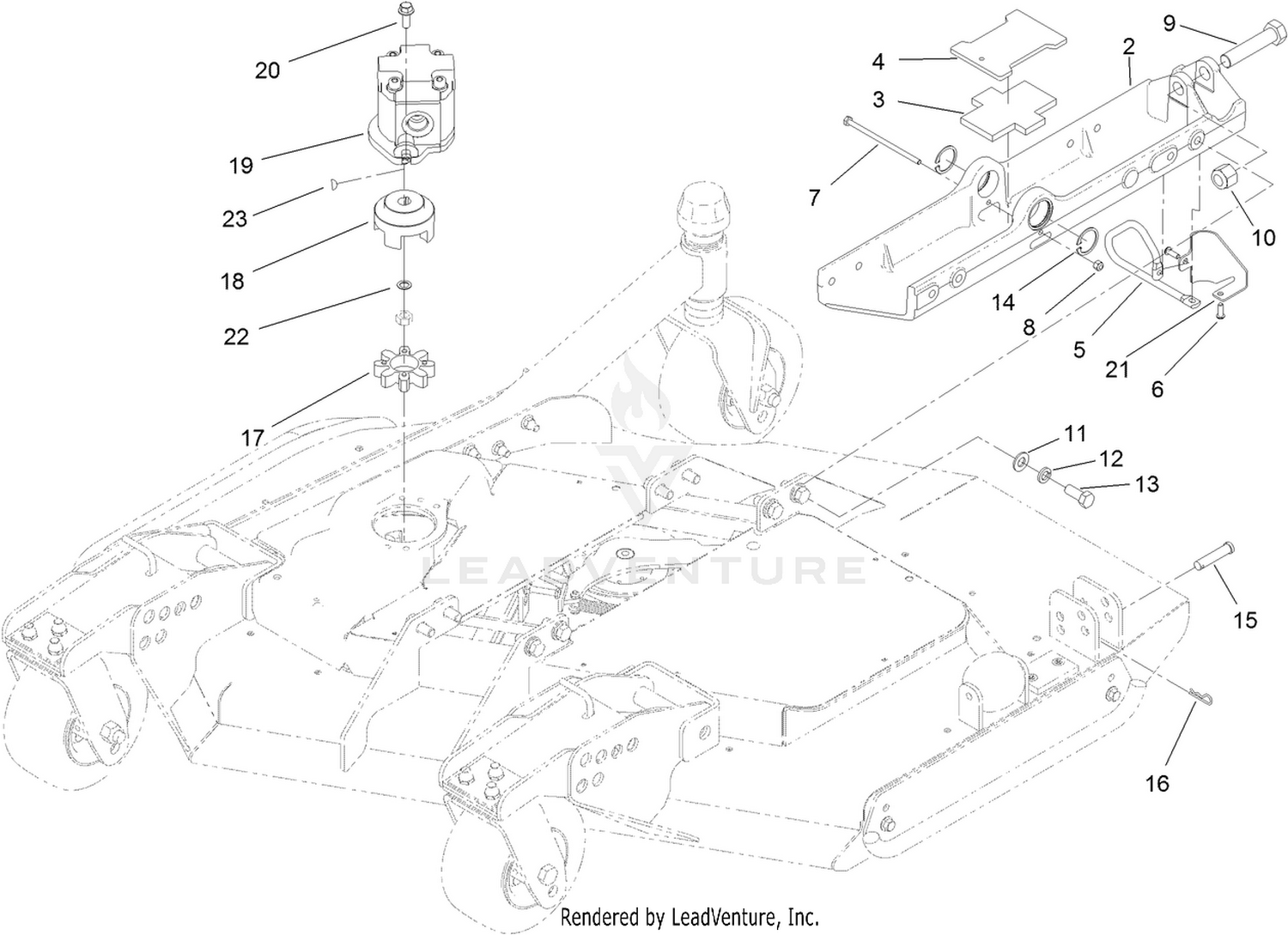Right Deck Mount Assembly