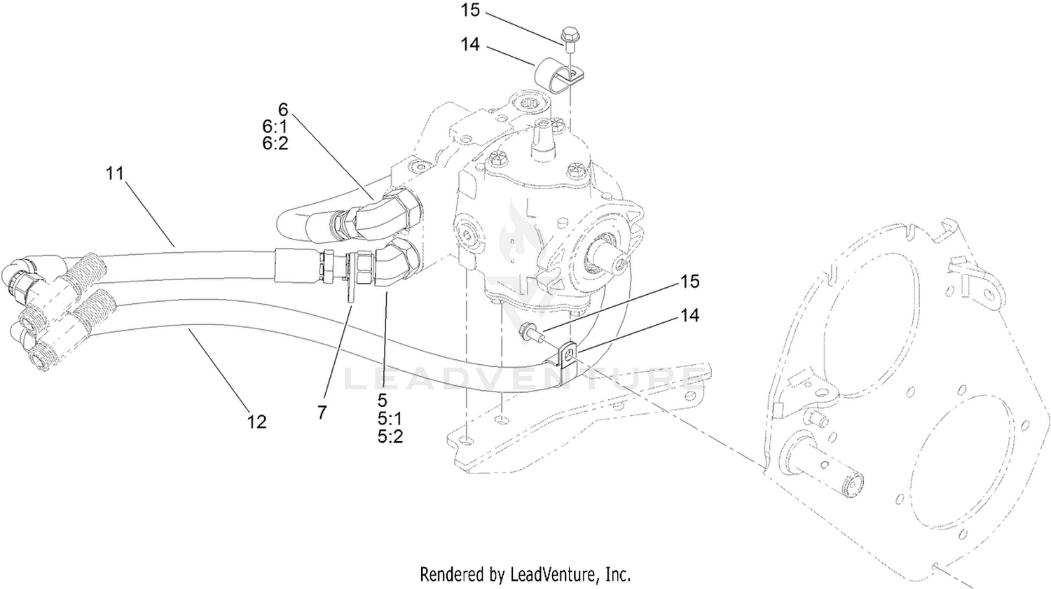 Traction Drive Hose Routing Assembly