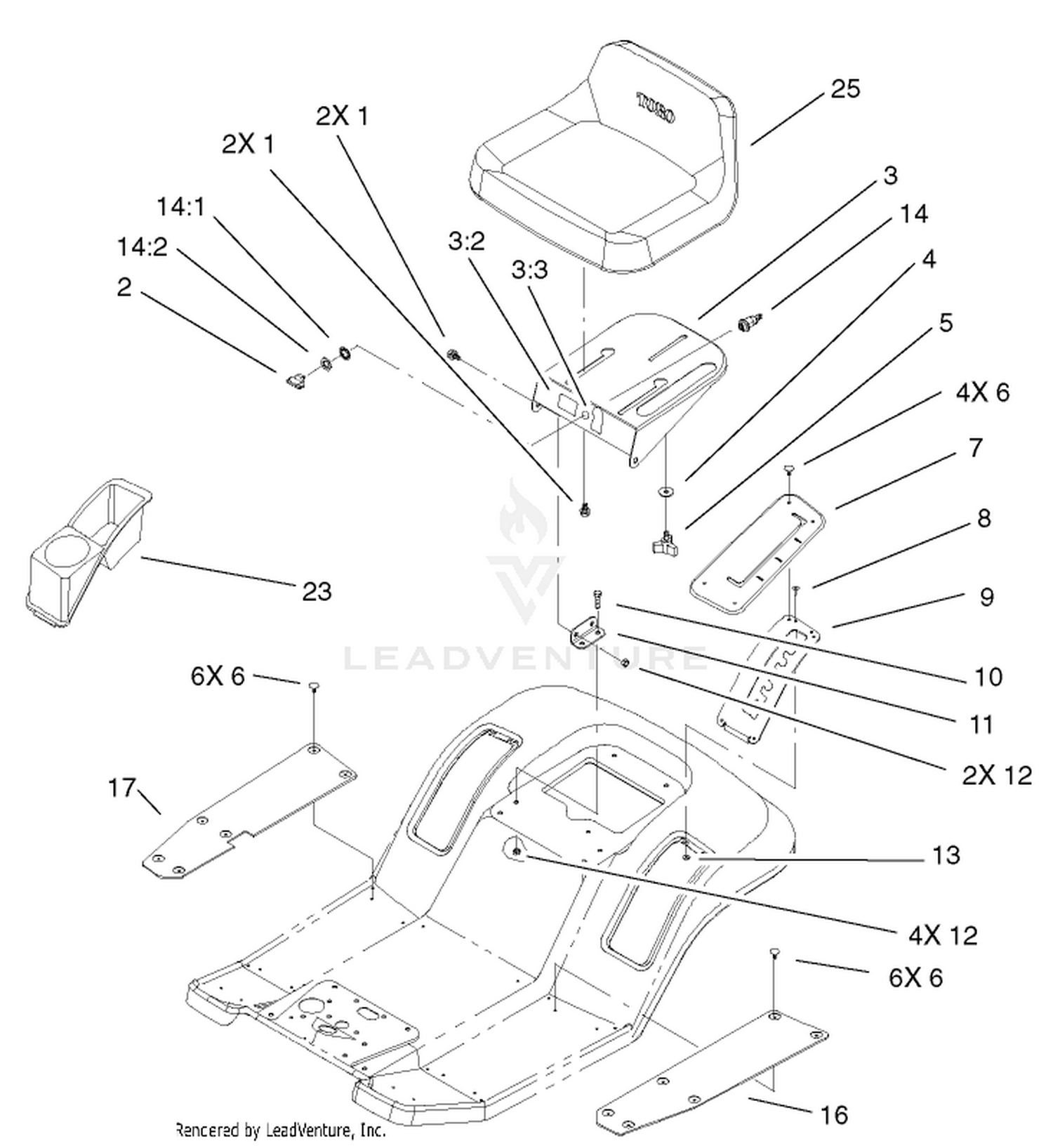 Rear Body and Seat Assembly