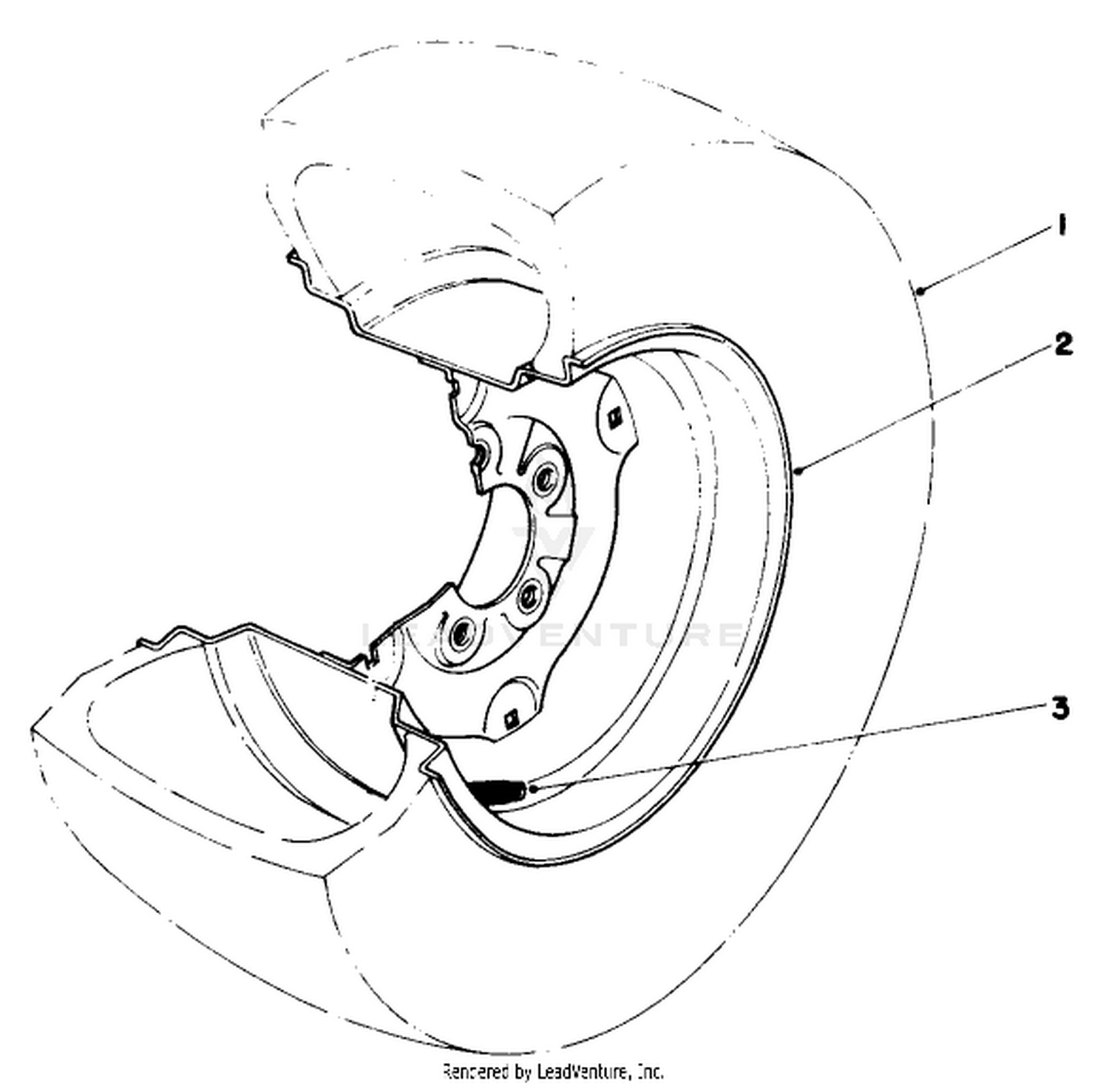 Tire  Wheel Assembly 23 X 10.50 X 12 (optional) No. 62-7020