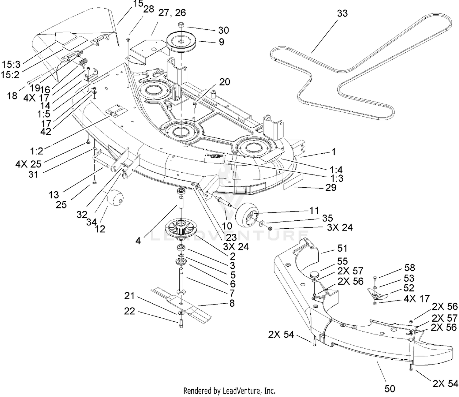 44in Deck Assembly