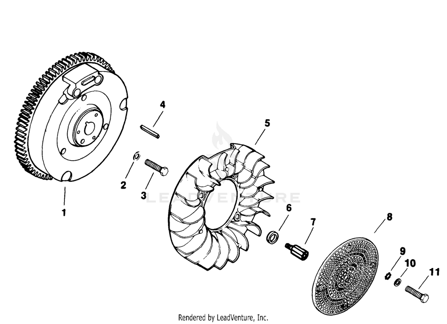 Flywheel-Engine Kohler Model No. M18qs-24657 (continued)