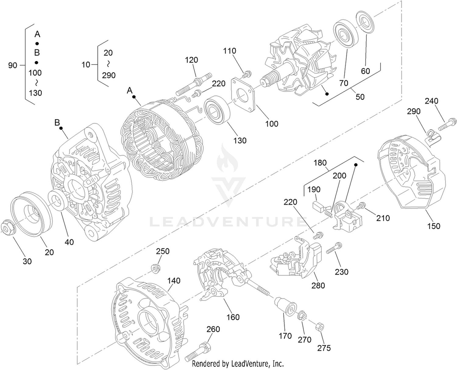 Alternator Assembly No. 131-9567