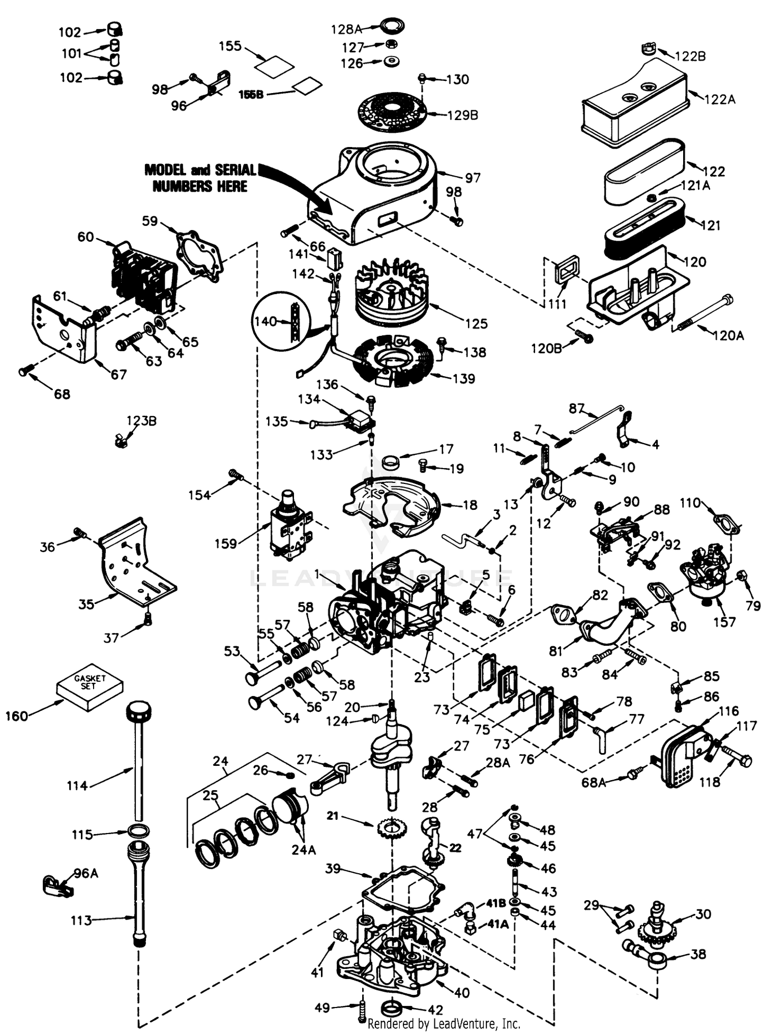 Engine Model No. Tvxl195-150229