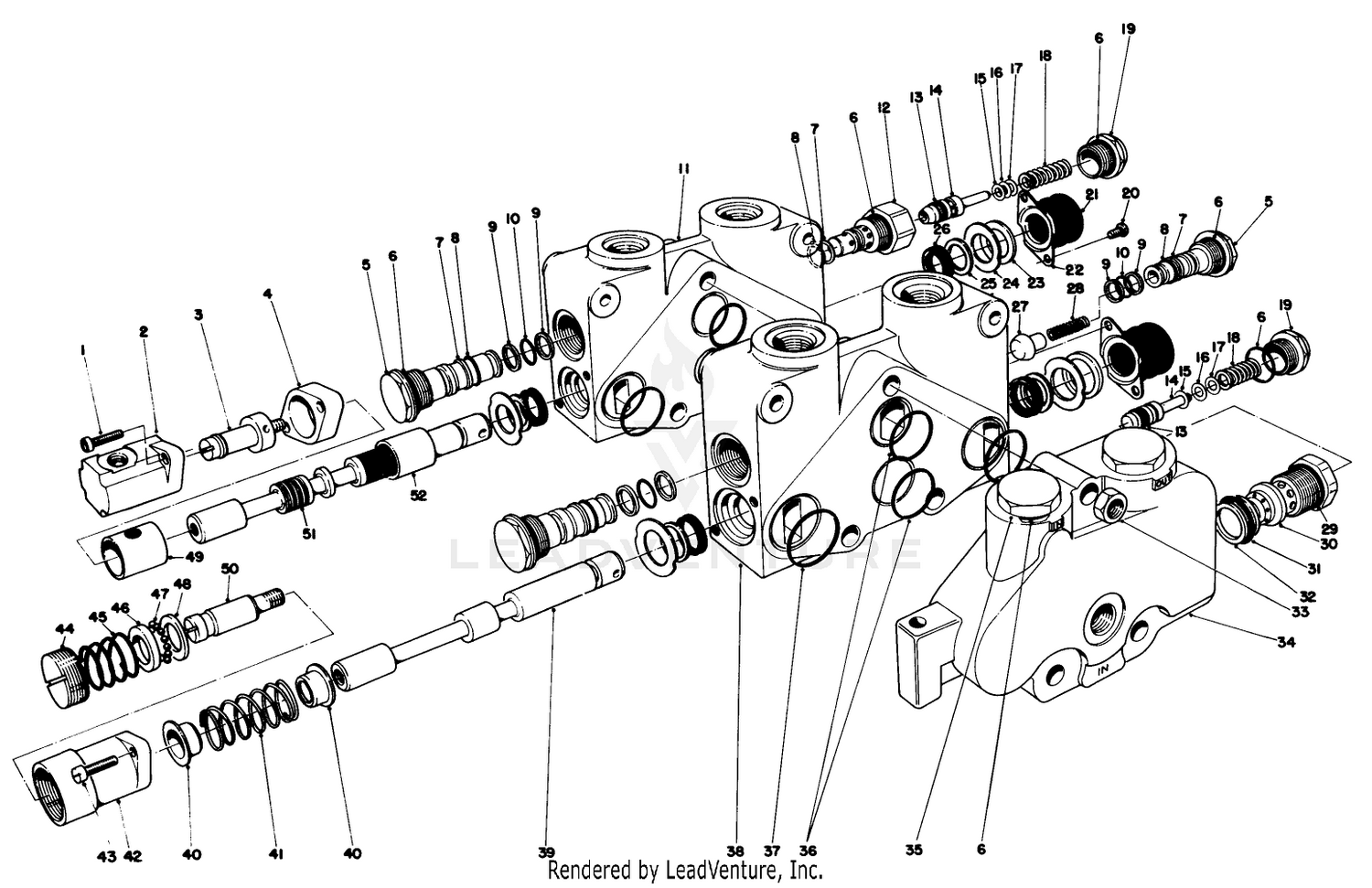 Control Valve Assembly No. 70-8210 Section 1 And 2