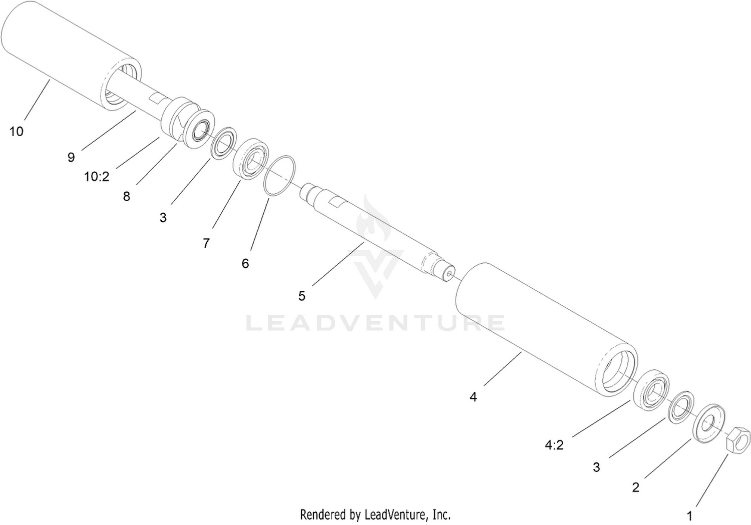 Complete Short Steering Roller Assembly No. 140-5546