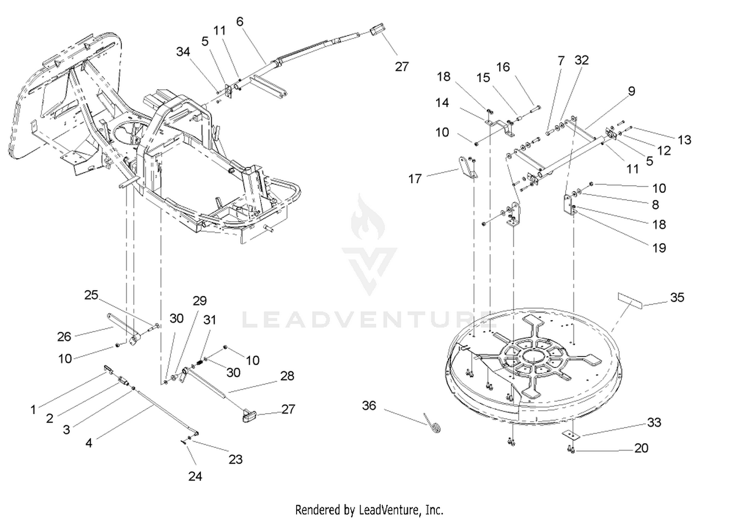 Deck Suspension Assembly