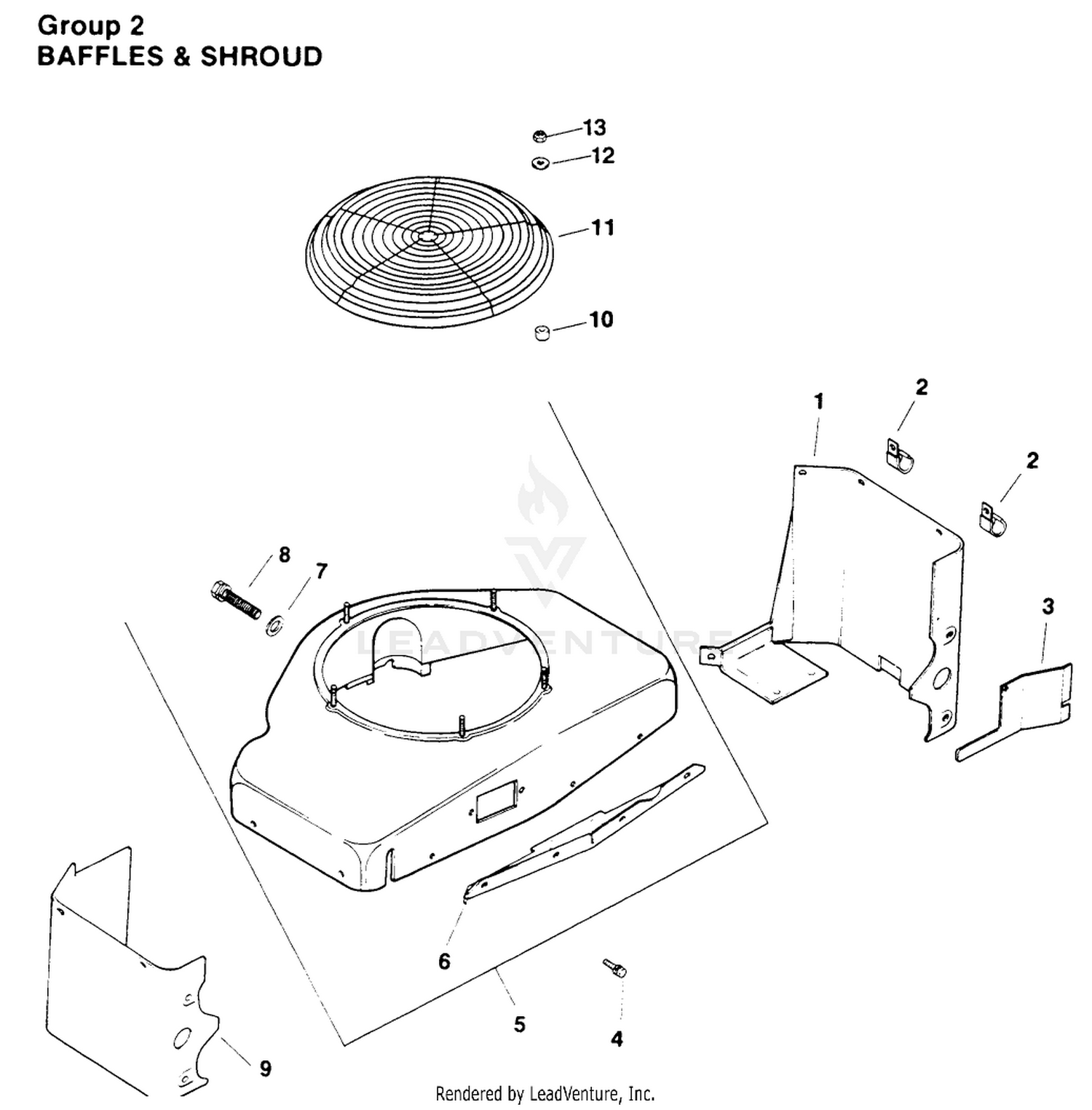Baffle  Shroud-Engine Kohler Model No. Mv16s-Type Ps56519