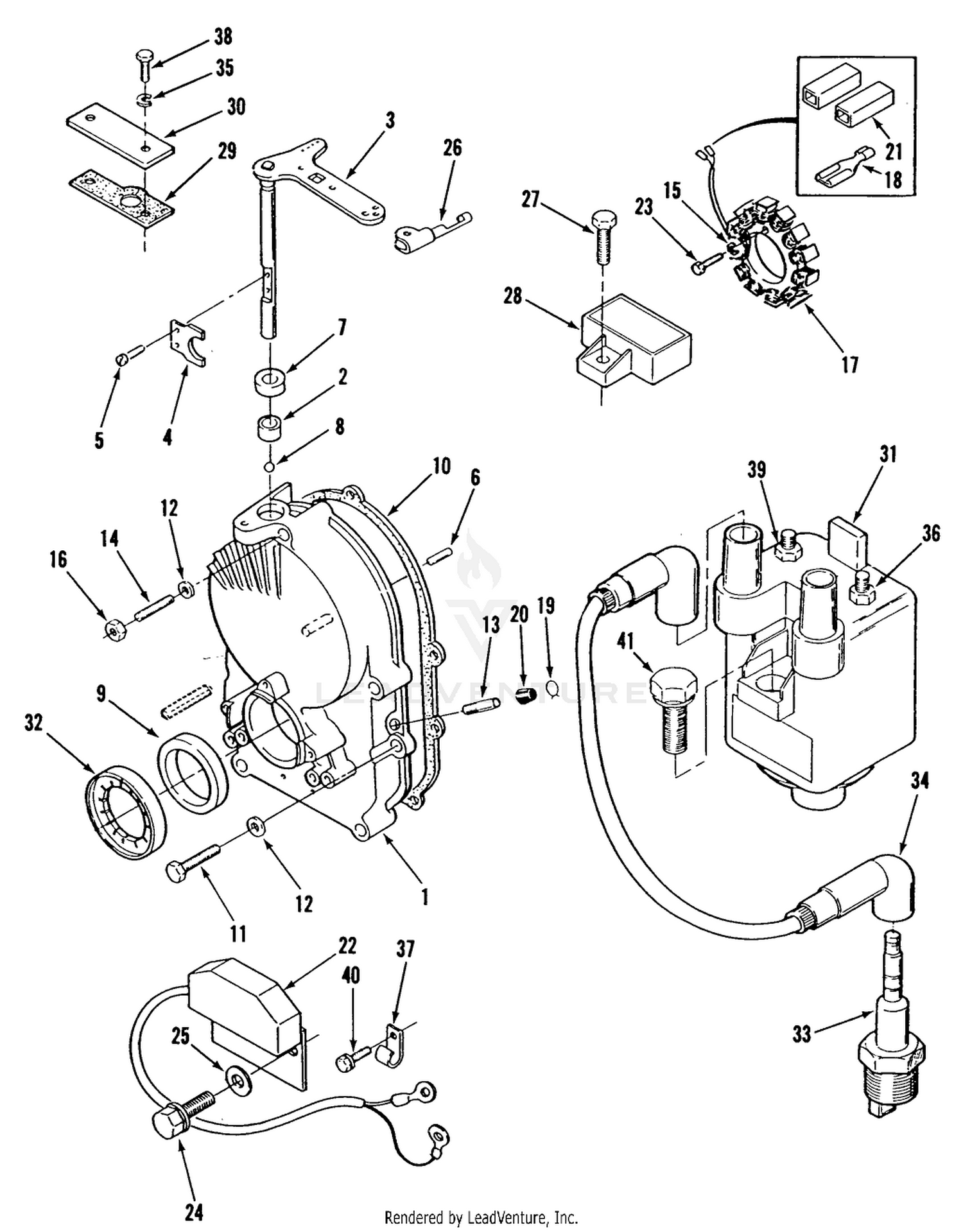 ONAN GEARCASE AND IGNITION CONTROLS