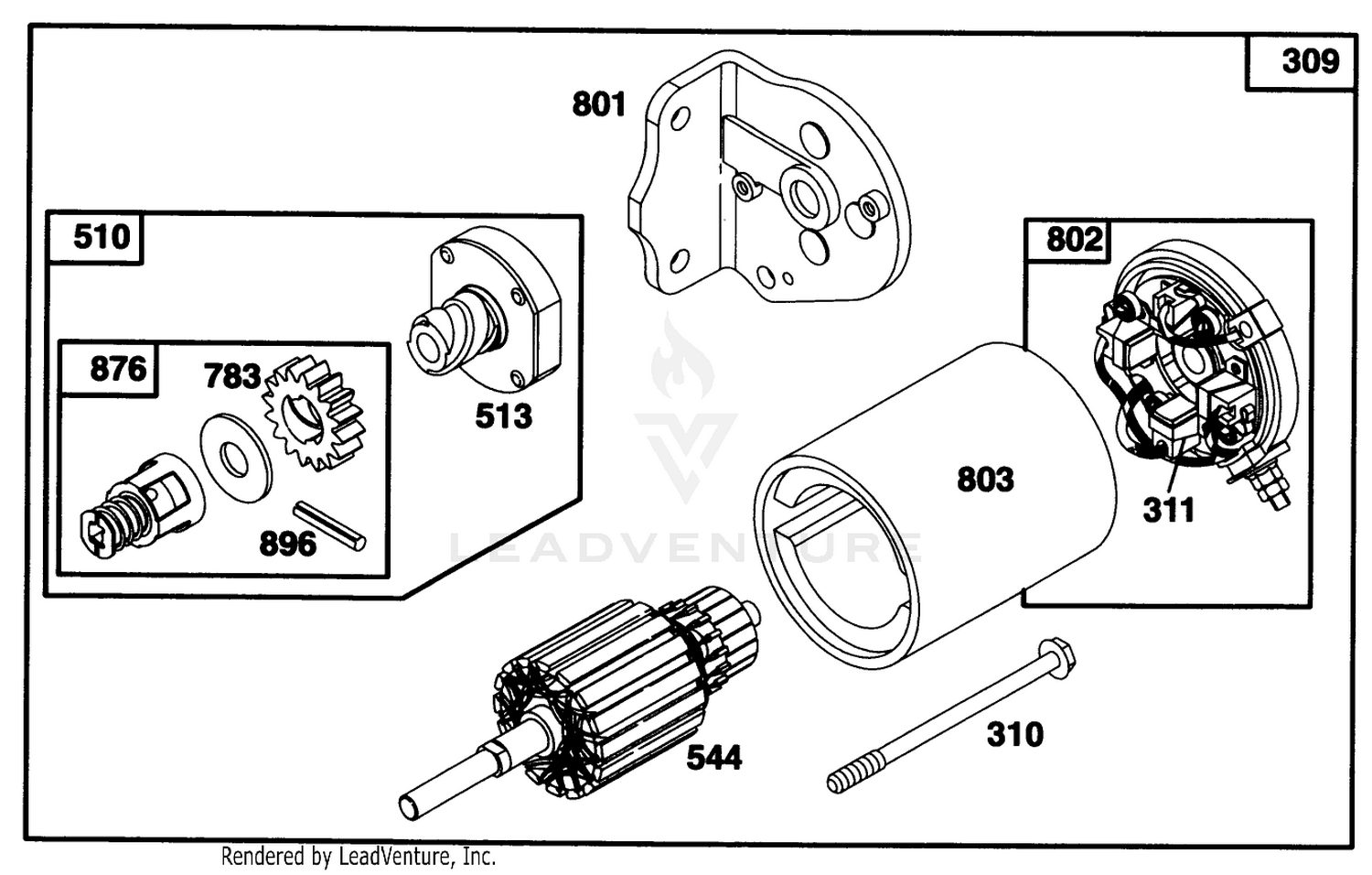 Engine Briggs  Stratton Model 28b707-0126-01 8