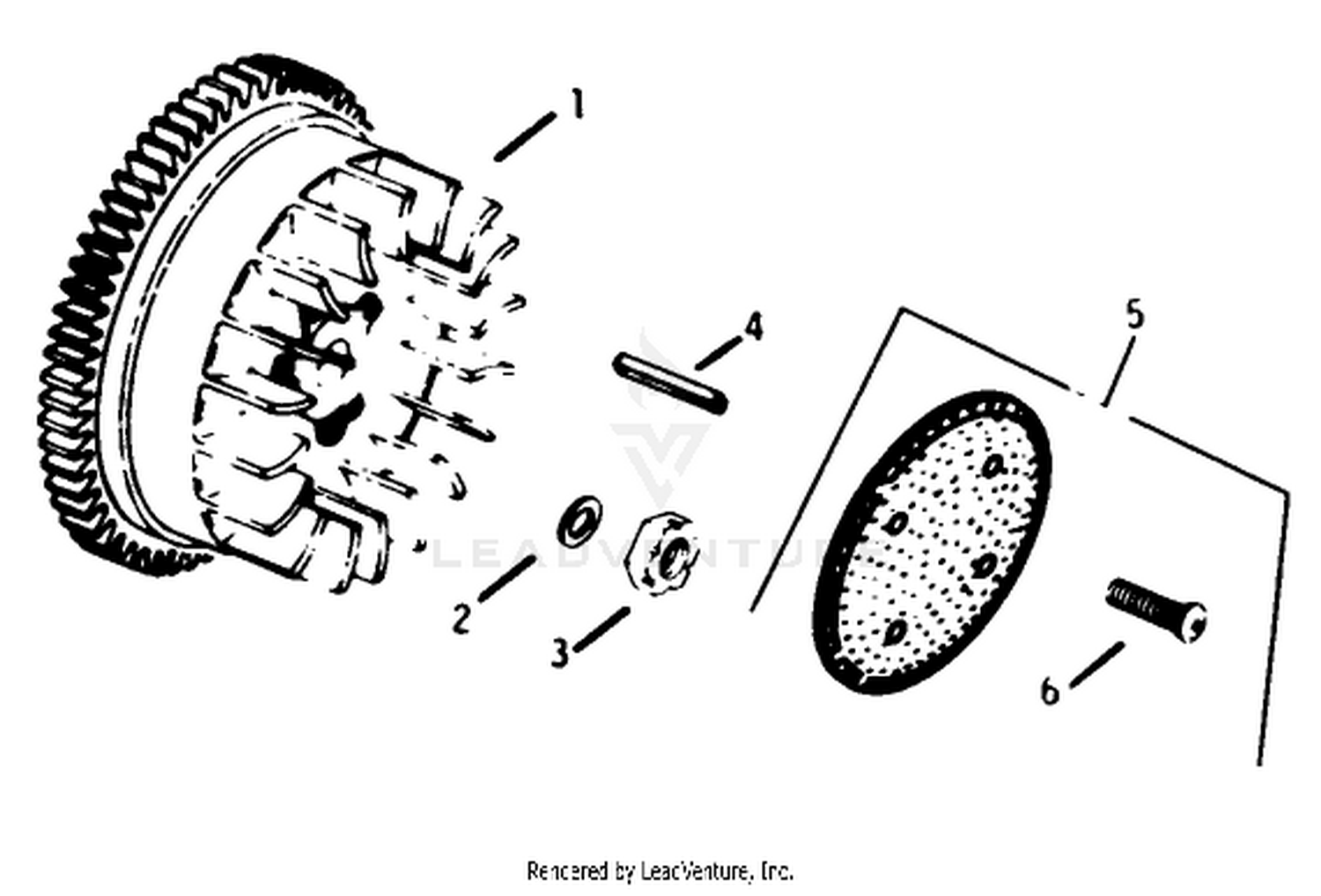 Flywheel-Engine Assembly-Kohler Model No. K-321s Spec. No. 60407