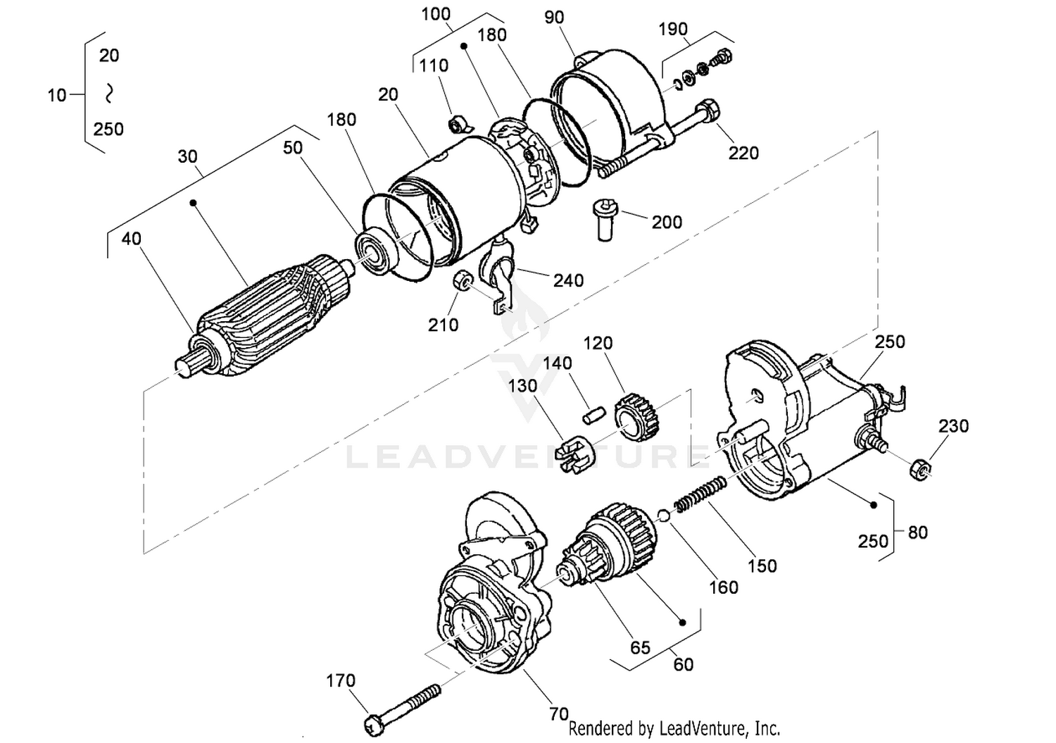 Starter (Component Part) Assembly No. 98-7734