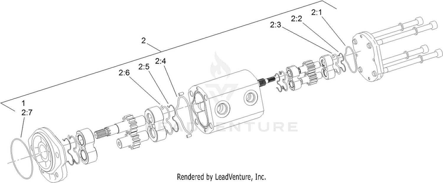 Hydraulic Gear Pump Assembly No. 114-9956