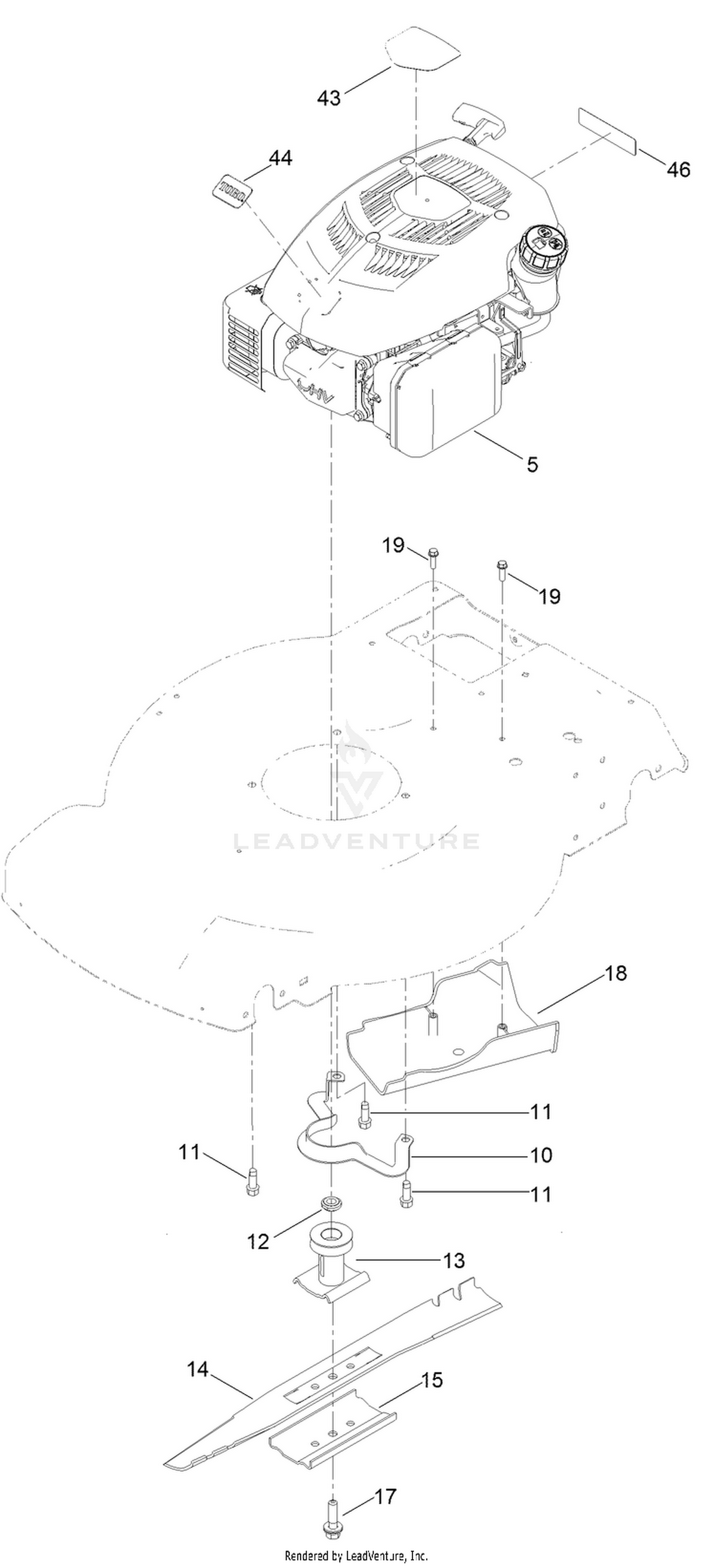 Engine and Blade Assembly