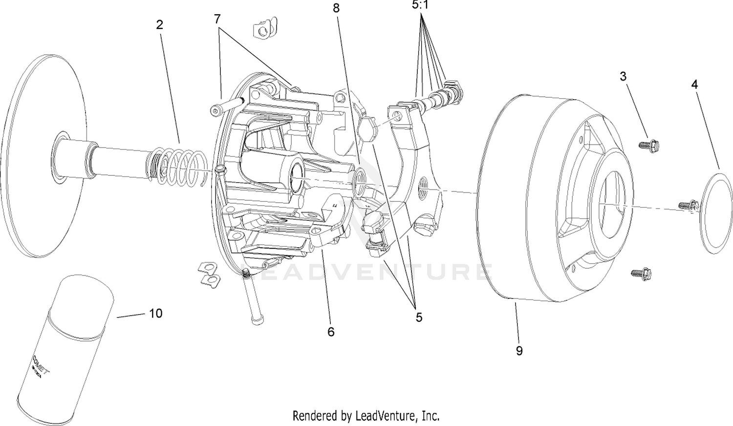 Drive Clutch Assembly No. 108-7014