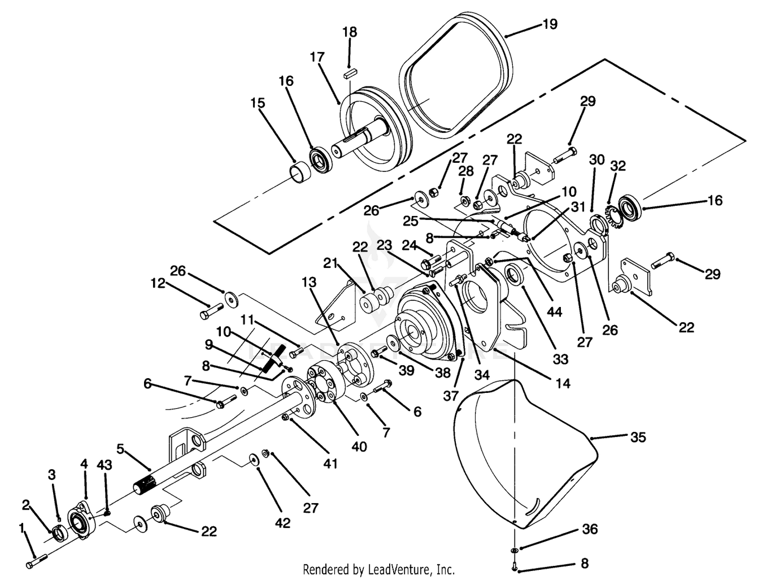 Power-Take-Off Shaft and Clutch Assembly
