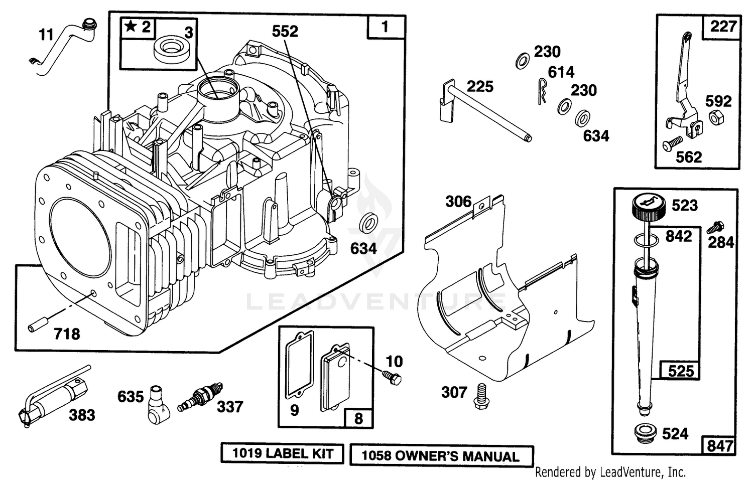 Engine Briggs  Stratton Model 28n707-0131-01