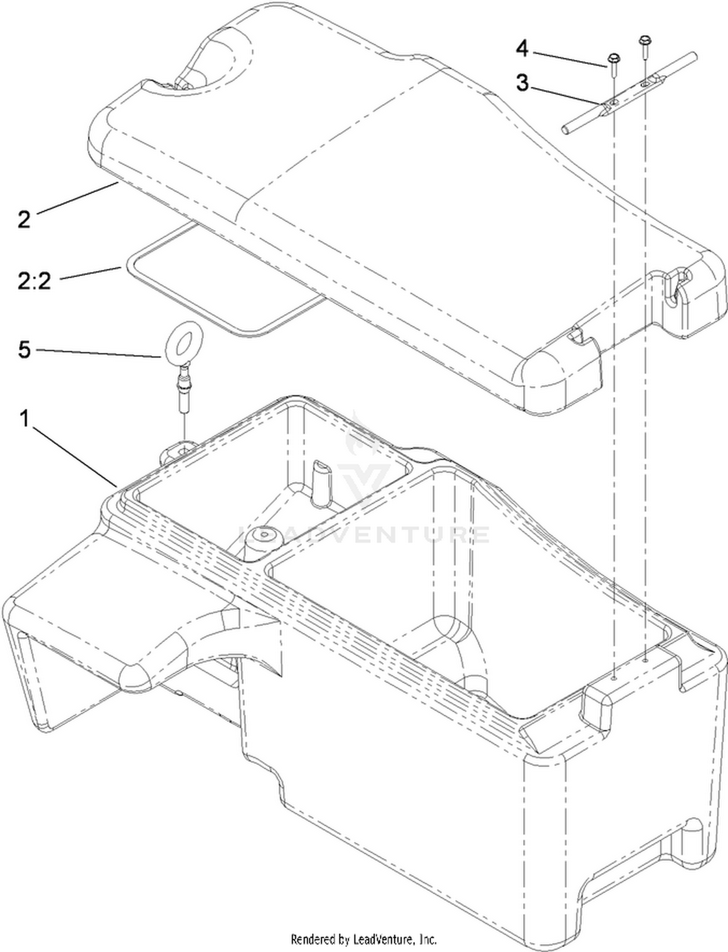 Battery Storage Box Assembly No. 115-9100