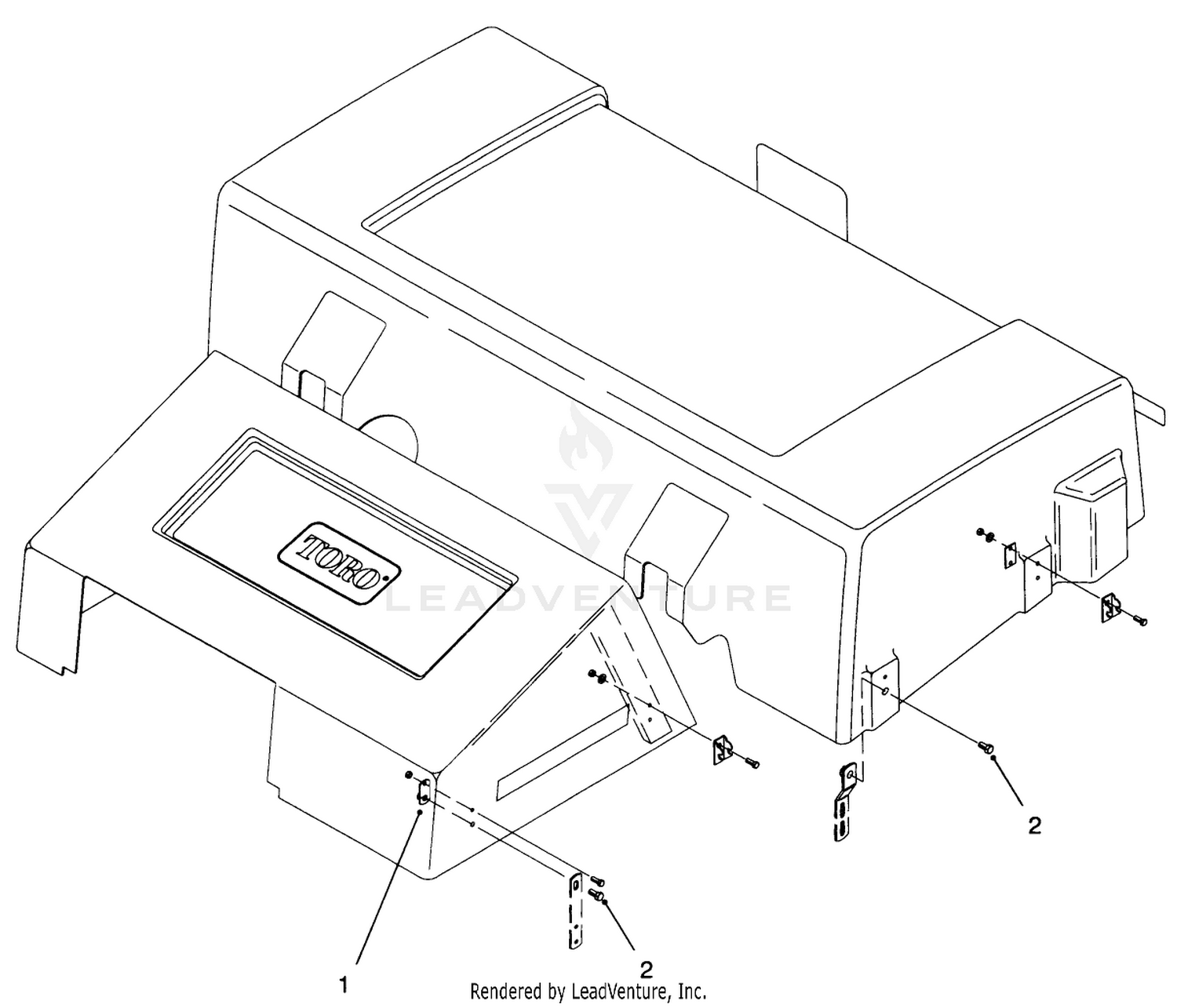 Aerator  Coring Cover Strap Assembly