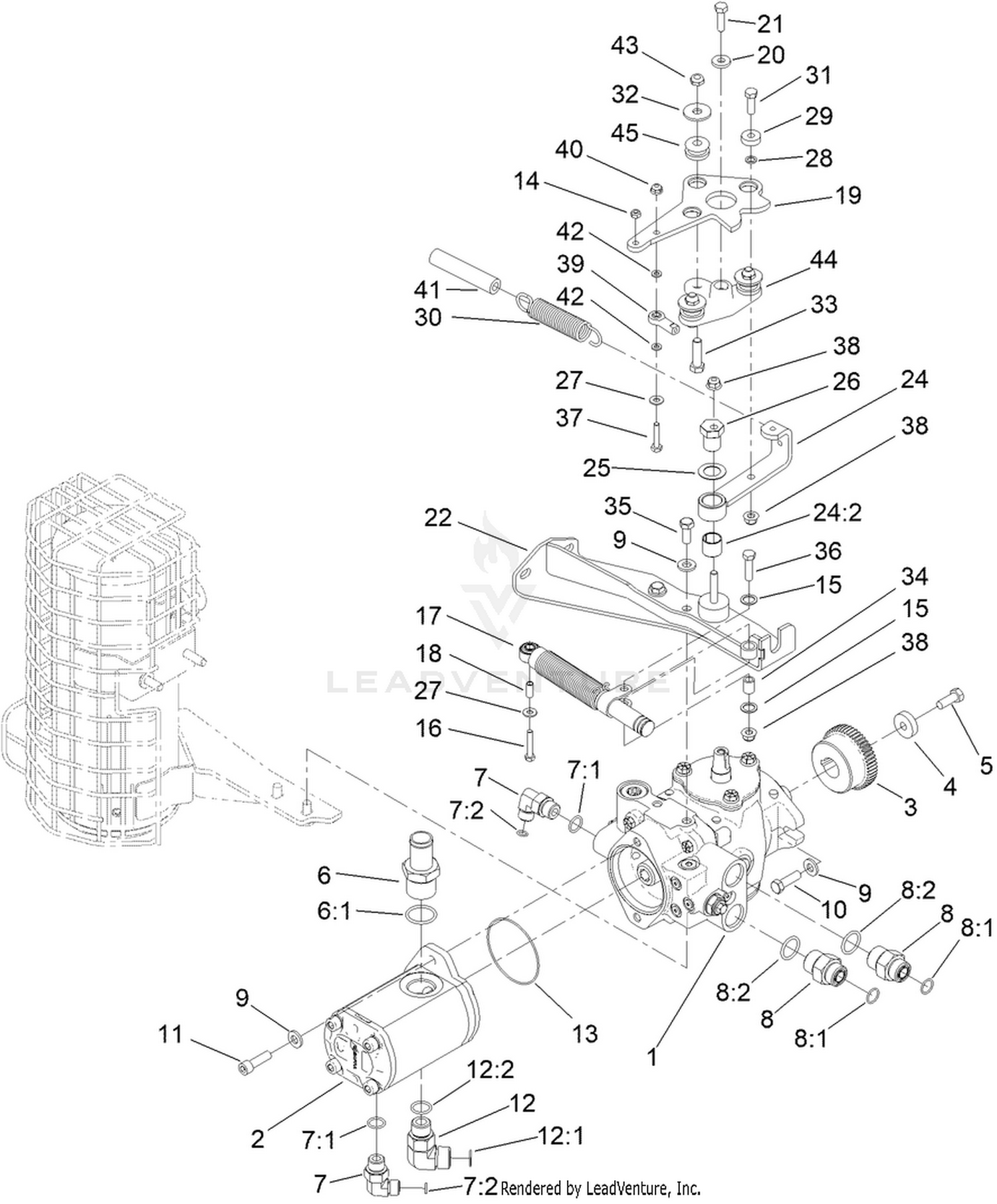 Hydrostat and Gear Pump Drive Assembly