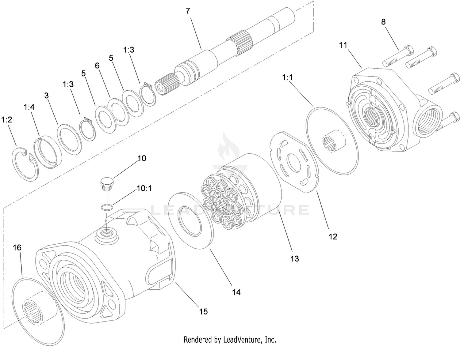Hydraulic Motor Assembly No. 93-6489