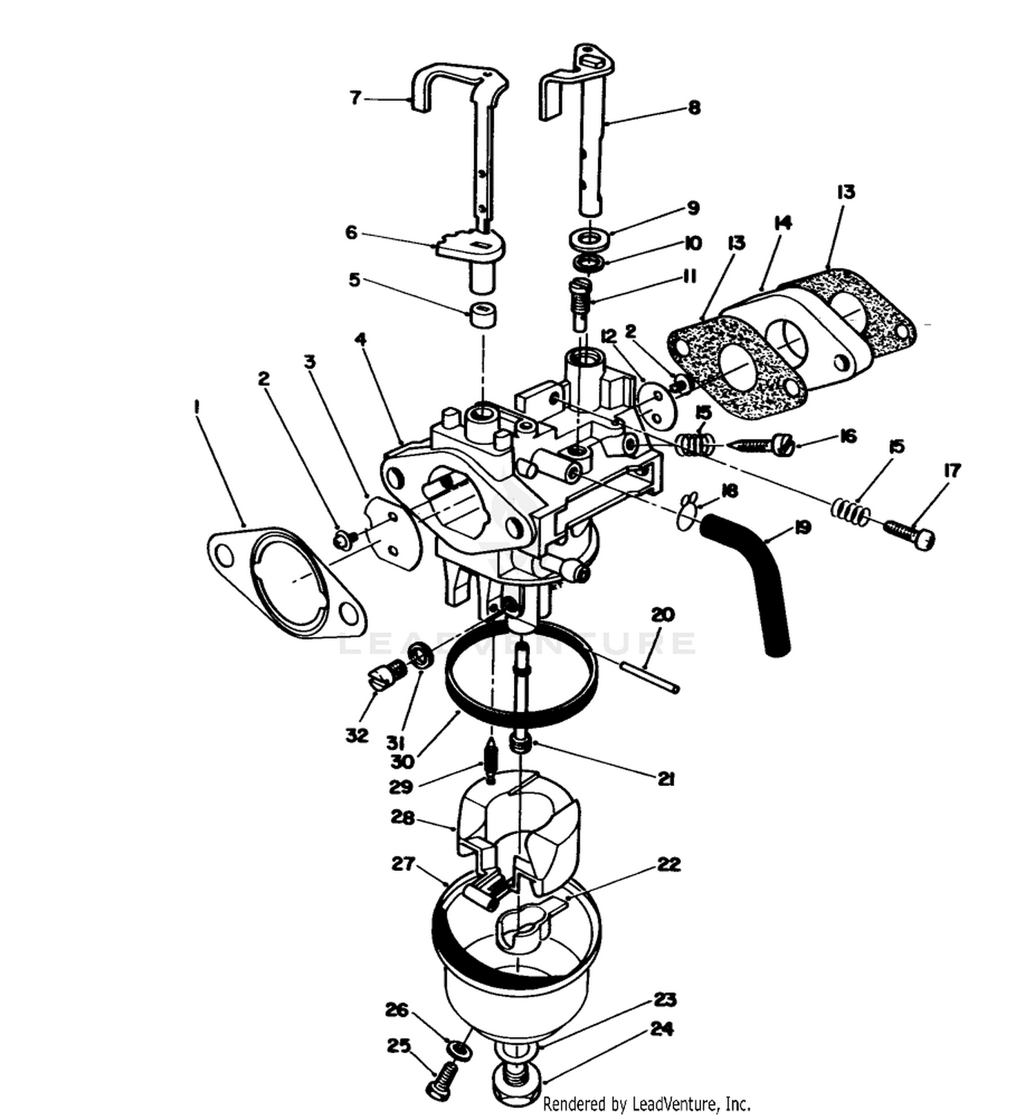 Carburetor Assembly (model No. Vml0-5)